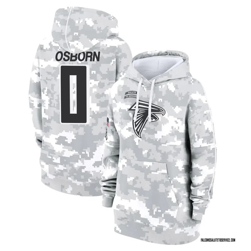 Women's K.J. Osborn Atlanta Falcons Camo Arctic 2024 Salute to Service Club Fleece Pullover Hoodie
