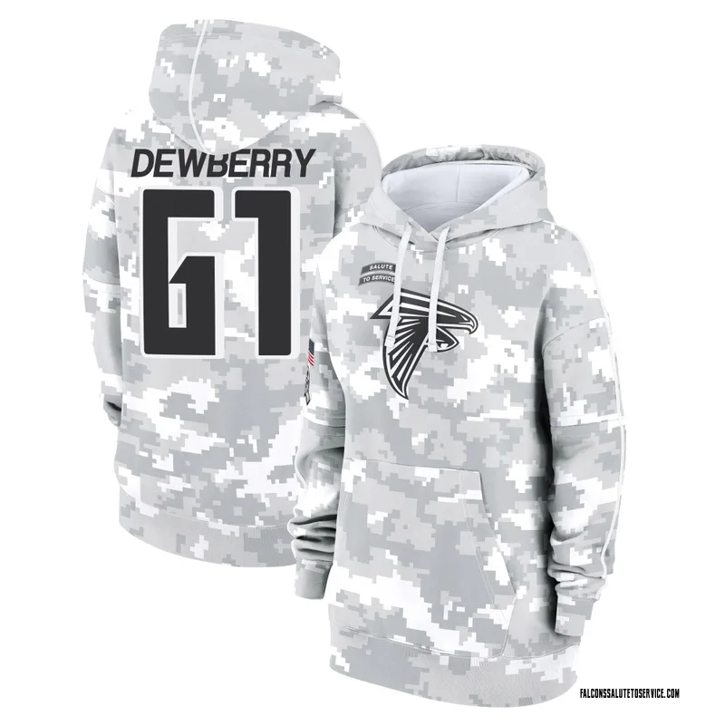 Women's Kam Dewberry Atlanta Falcons Camo Arctic 2024 Salute to Service Club Fleece Pullover Hoodie