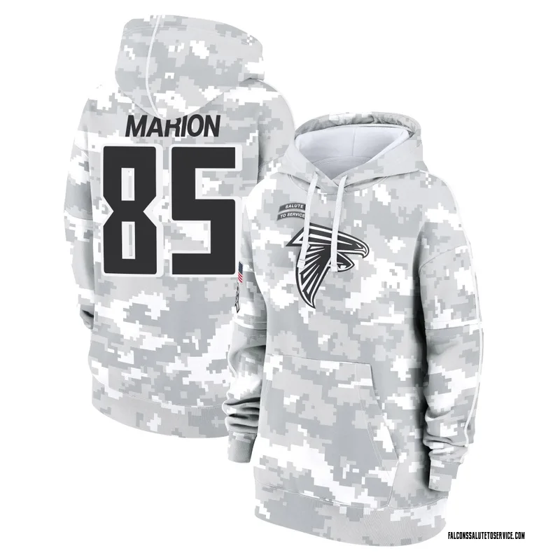 Women's Keelan Marion Atlanta Falcons Camo Arctic 2024 Salute to Service Club Fleece Pullover Hoodie