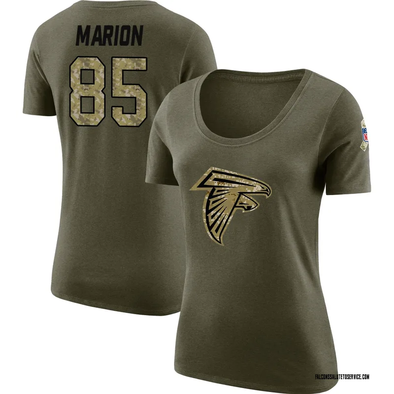 Women's Keelan Marion Atlanta Falcons Legend Olive Salute to Service Scoop Neck T-Shirt