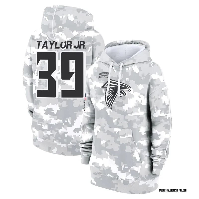 Women's Keith Taylor Jr. Atlanta Falcons Camo Arctic 2024 Salute to Service Club Fleece Pullover Hoodie