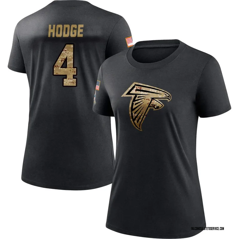 Women's KhaDarel Hodge Atlanta Falcons Black 2020 Salute To Service Performance T-Shirt