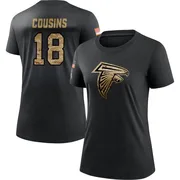 Women's Kirk Cousins Atlanta Falcons Black 2020 Salute To Service Performance T-Shirt