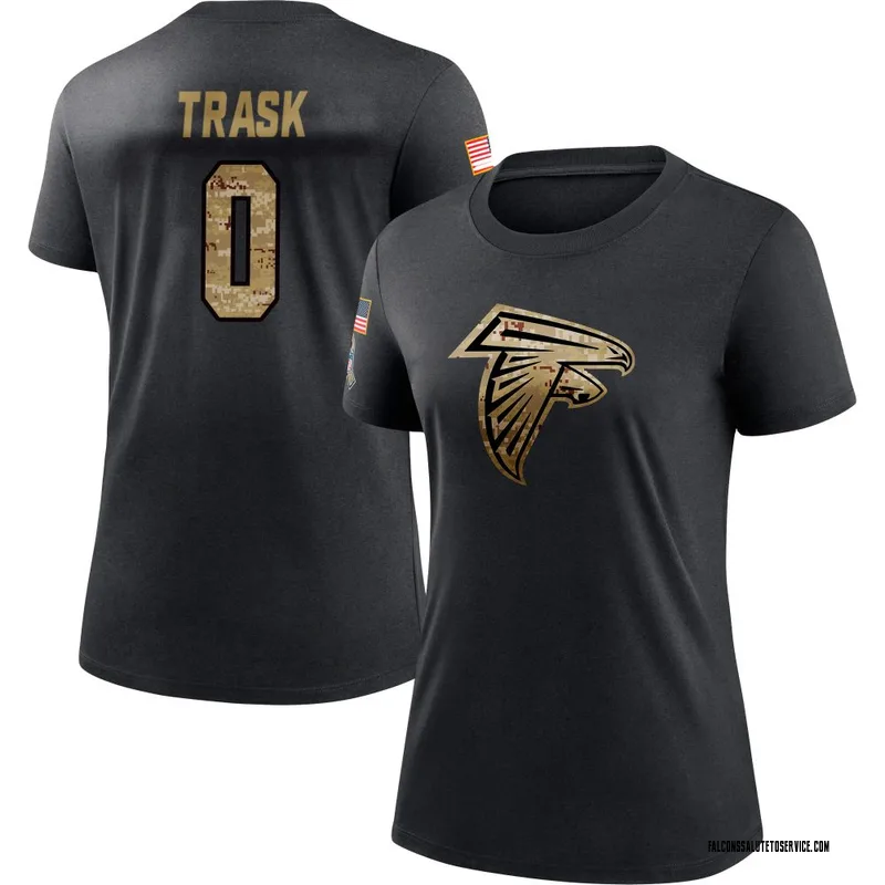Women's Kyle Trask Atlanta Falcons Black 2020 Salute To Service Performance T-Shirt