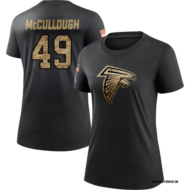 Women's Liam McCullough Atlanta Falcons Black 2020 Salute To Service Performance T-Shirt