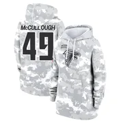Women's Liam McCullough Atlanta Falcons Camo Arctic 2024 Salute to Service Club Fleece Pullover Hoodie