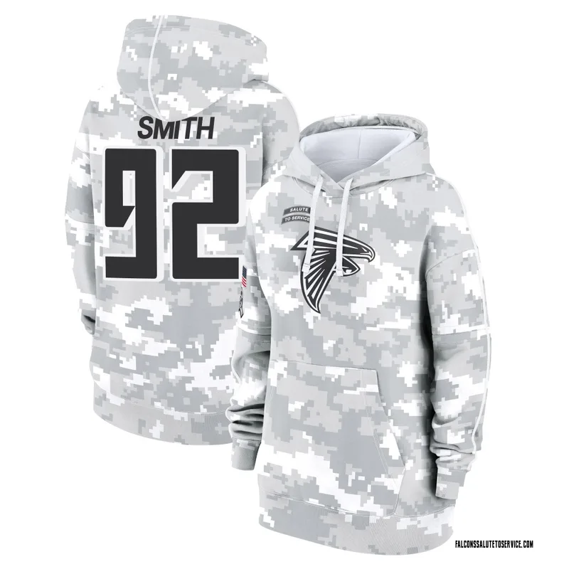 Women's Maason Smith Atlanta Falcons Camo Arctic 2024 Salute to Service Club Fleece Pullover Hoodie