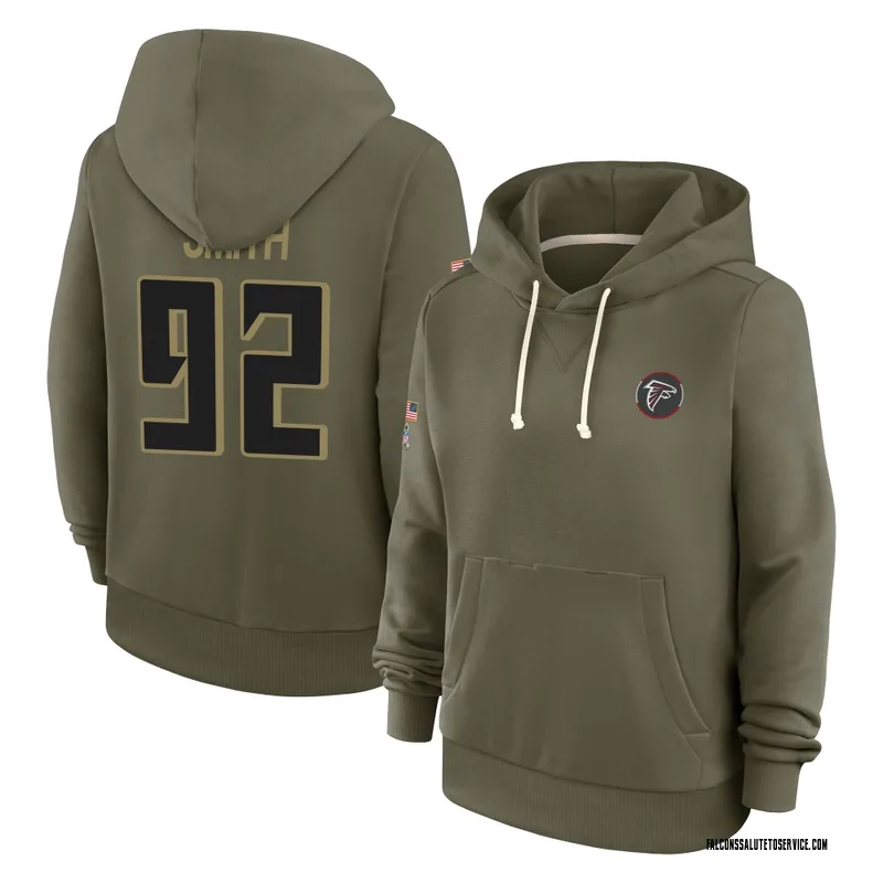Women's Maason Smith Atlanta Falcons Olive 2025 Salute to Service Hoodie