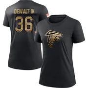 Women's Malcolm DeWalt IV Atlanta Falcons Black 2020 Salute To Service Performance T-Shirt