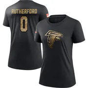 Women's Malik Rutherford Atlanta Falcons Black 2020 Salute To Service Performance T-Shirt