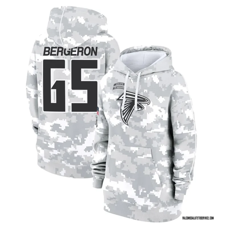 Women's Matthew Bergeron Atlanta Falcons Camo Arctic 2024 Salute to Service Club Fleece Pullover Hoodie