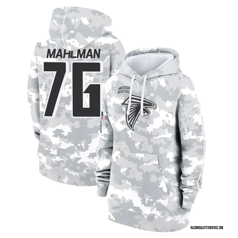 Women's Riley Mahlman Atlanta Falcons Camo Arctic 2024 Salute to Service Club Fleece Pullover Hoodie