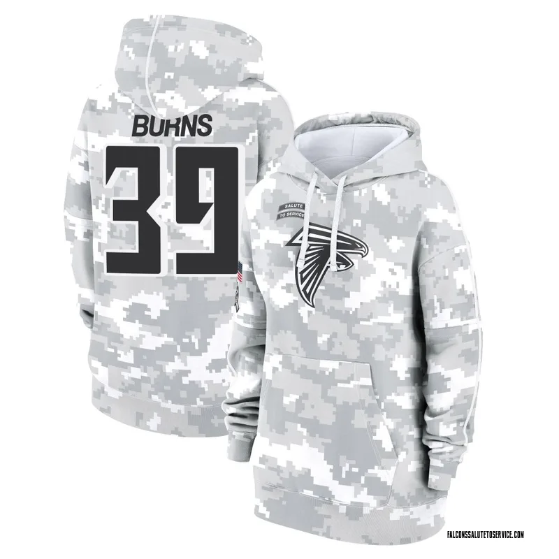 Women's Robert Burns Atlanta Falcons Camo Arctic 2024 Salute to Service Club Fleece Pullover Hoodie