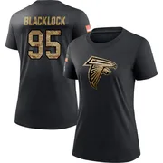 Women's Ross Blacklock Atlanta Falcons Black 2020 Salute To Service Performance T-Shirt