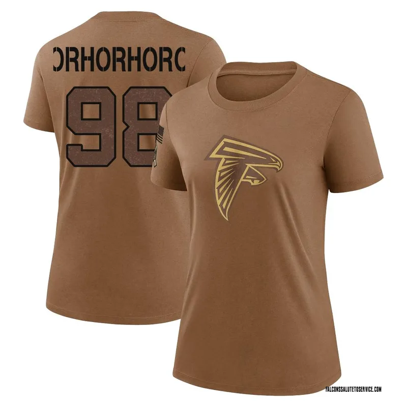 Women's Ruke Orhorhoro Atlanta Falcons Legend Brown 2023 Salute To Service Performance T-Shirt
