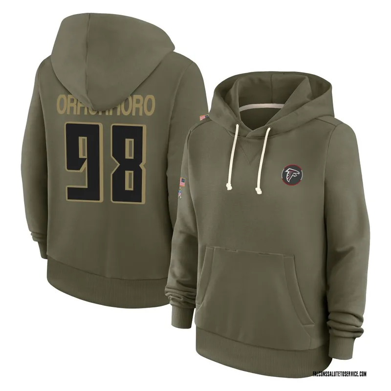 Women's Ruke Orhorhoro Atlanta Falcons Olive 2025 Salute to Service Hoodie