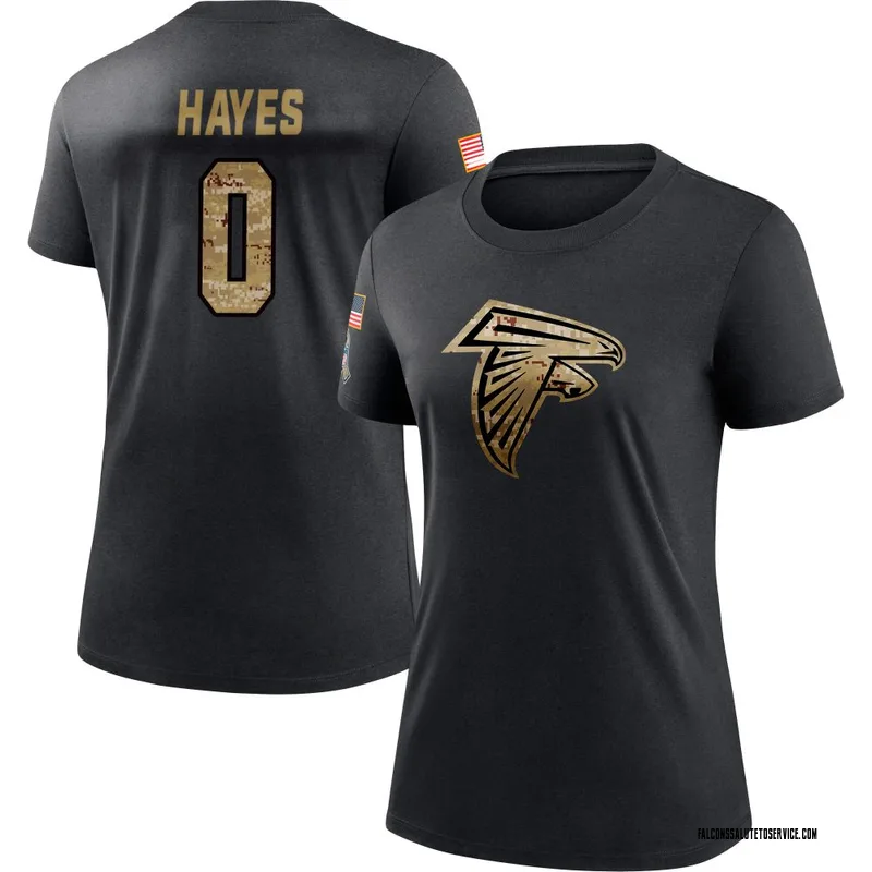 Women's Ryan Hayes Atlanta Falcons Black 2020 Salute To Service Performance T-Shirt