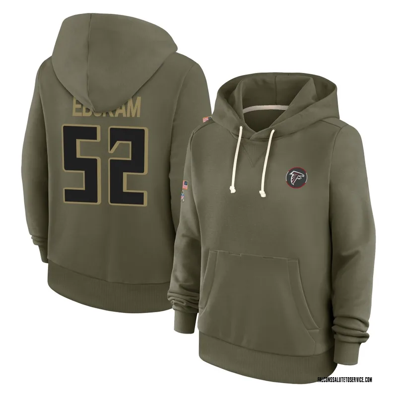 Women's Samson Ebukam Atlanta Falcons Olive 2025 Salute to Service Hoodie