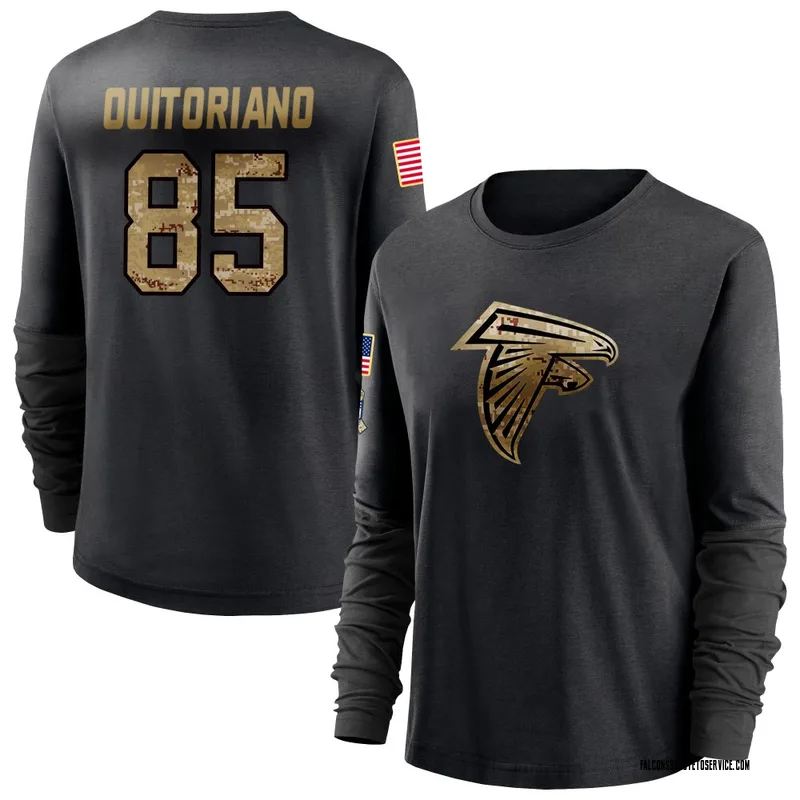 Women's Teagan Quitoriano Atlanta Falcons Black 2020 Salute To Service Sideline Performance Long Sleeve T-Shirt