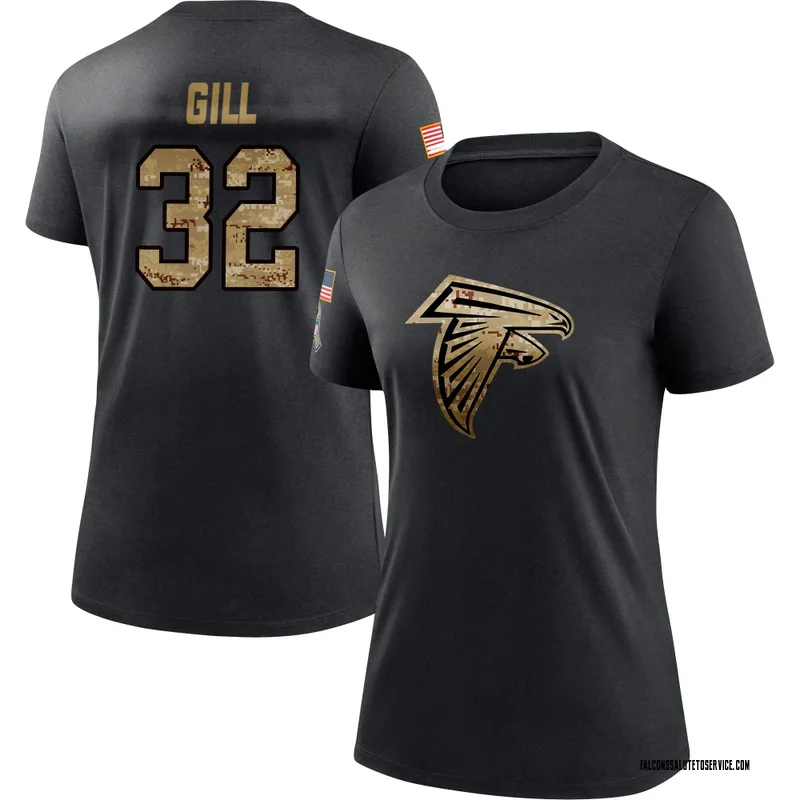 Women's Trenton Gill Atlanta Falcons Black 2020 Salute To Service Performance T-Shirt