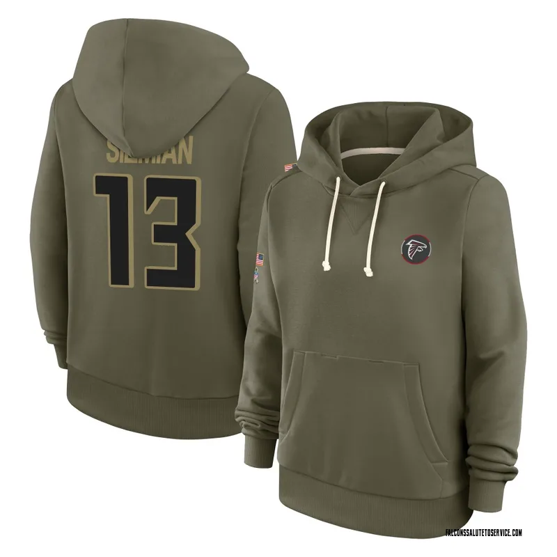 Women's Trevor Siemian Atlanta Falcons Olive 2025 Salute to Service Hoodie