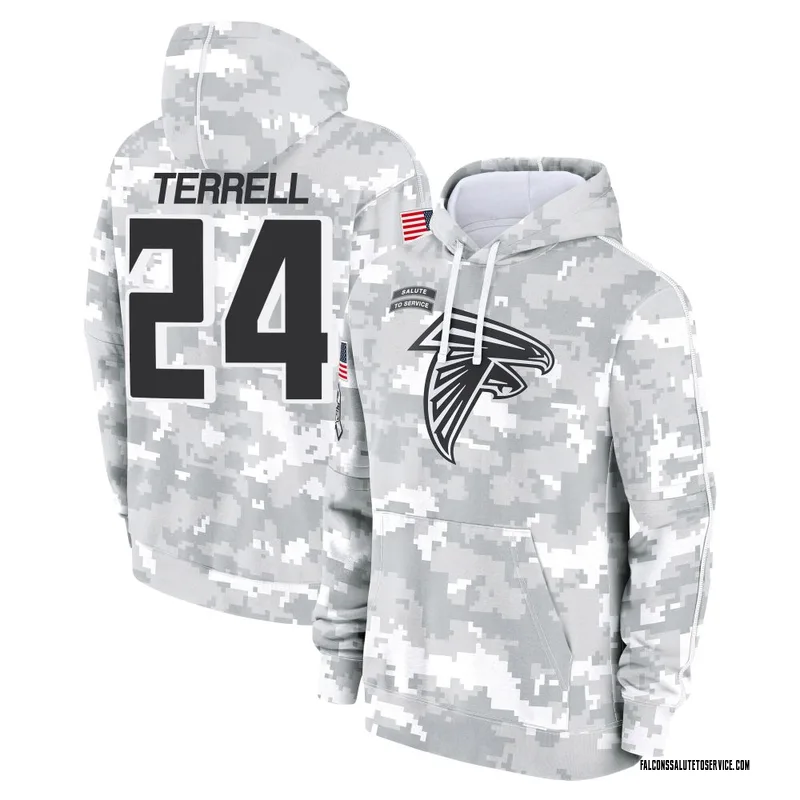Youth A.J. Terrell Atlanta Falcons Camo Arctic 2024 Salute to Service Club Fleece Pullover Hoodie