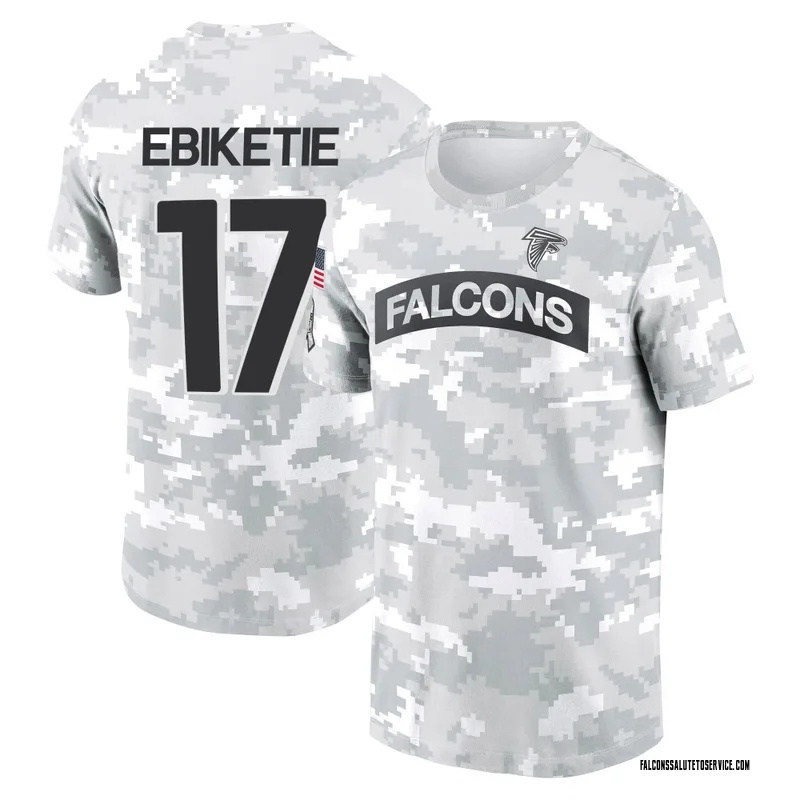 Youth Arnold Ebiketie Atlanta Falcons Camo Arctic 2024 Salute to Service Performance T-Shirt