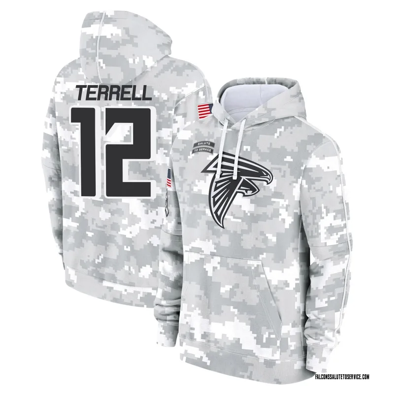 Youth Avieon Terrell Atlanta Falcons Camo Arctic 2024 Salute to Service Club Fleece Pullover Hoodie