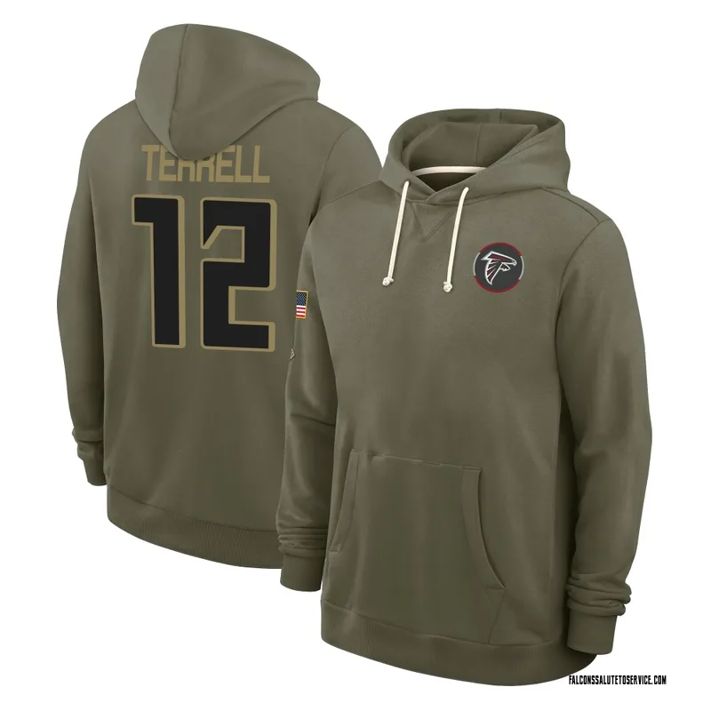 Youth Avieon Terrell Atlanta Falcons Olive 2025 Salute to Service Hoodie