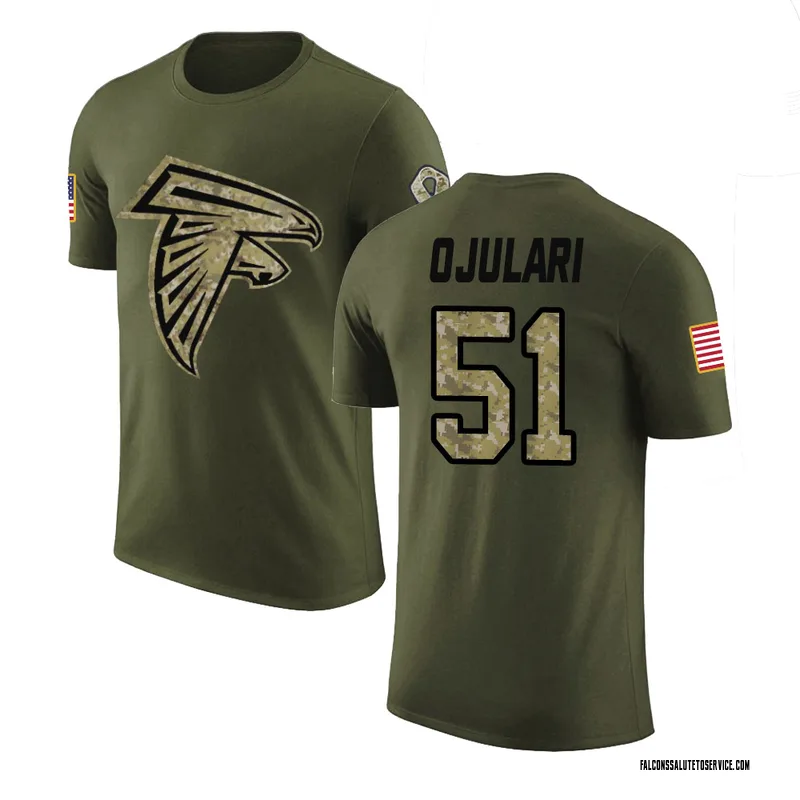 Youth Azeez Ojulari Atlanta Falcons Legend Olive Salute to Service T-Shirt