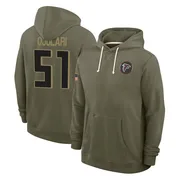 Youth Azeez Ojulari Atlanta Falcons Olive 2025 Salute to Service Hoodie