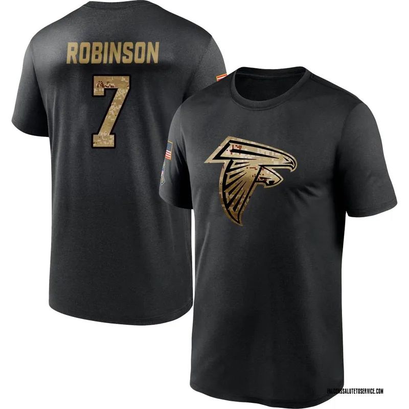 Youth Bijan Robinson Atlanta Falcons Black 2020 Salute To Service Performance T-Shirt