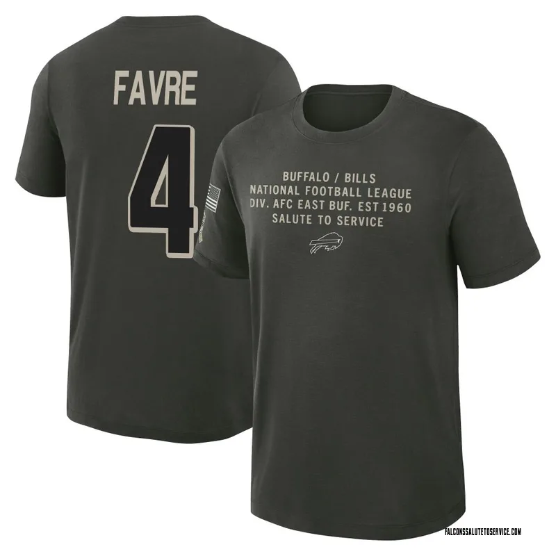 Youth Brett Favre Atlanta Falcons Green Dark/ 2025 Salute to Service Sideline Slub T-Shirt