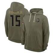 Youth Brian Robinson Jr. Atlanta Falcons Olive 2025 Salute to Service Hoodie