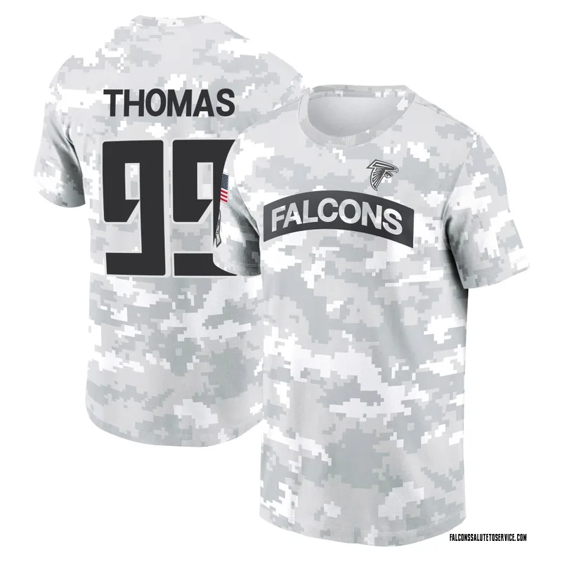 Youth Cameron Thomas Atlanta Falcons Camo Arctic 2024 Salute to Service Performance T-Shirt