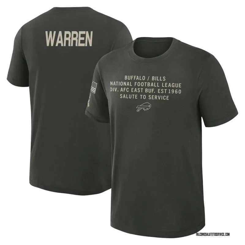 Youth Carter Warren Atlanta Falcons Green Dark/ 2025 Salute to Service Sideline Slub T-Shirt