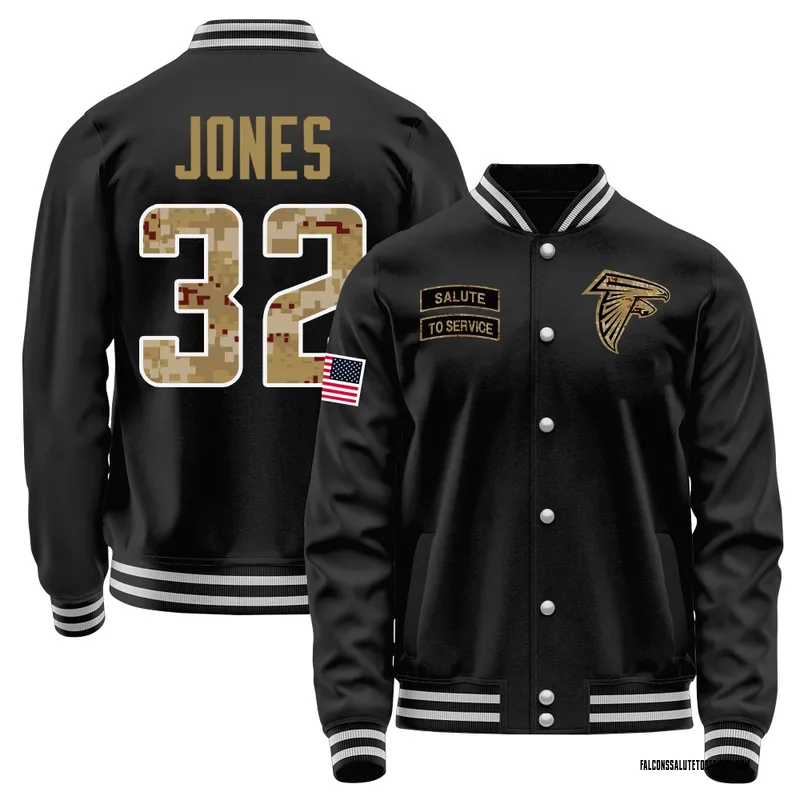 Youth Cash Jones Atlanta Falcons Black Salute to Service Sideline Performance Jacket