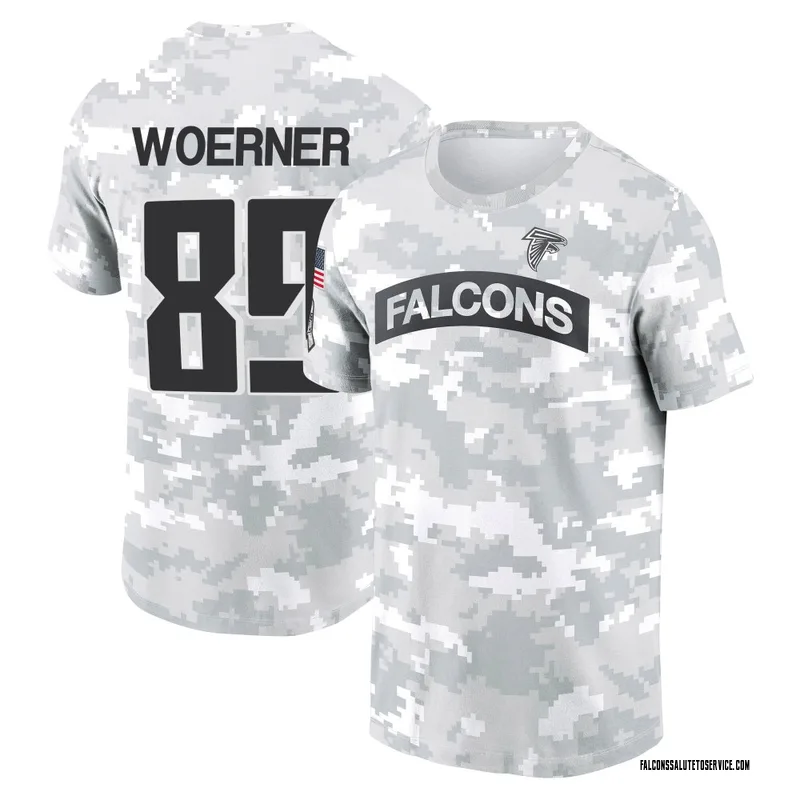 Youth Charlie Woerner Atlanta Falcons Camo Arctic 2024 Salute to Service Performance T-Shirt