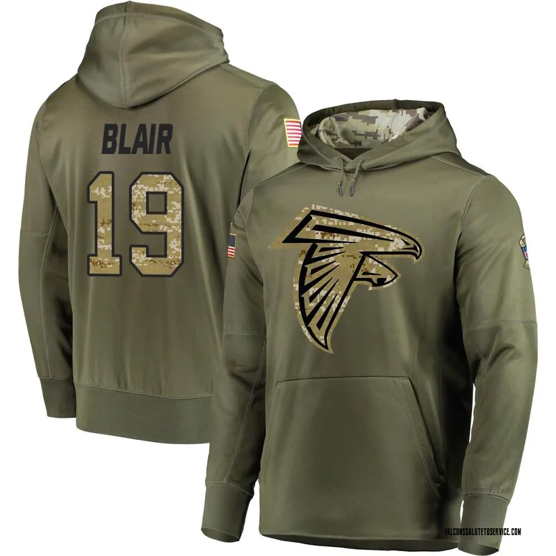 Youth Chris Blair Atlanta Falcons Olive Salute to Service Pullover Hoodie