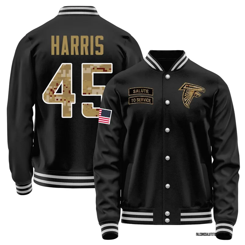 Youth Christian Harris Atlanta Falcons Black Salute to Service Sideline Performance Jacket