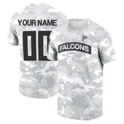 Youth Custom Atlanta Falcons Camo Arctic 2024 Salute to Service Performance T-Shirt