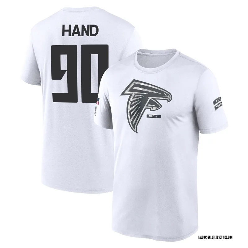 Youth Da'Shawn Hand Atlanta Falcons Legend White 2024 Salute to Service Performance T-Shirt