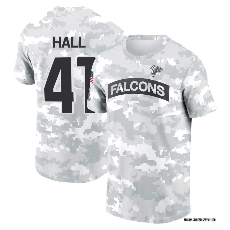 Youth Darren Hall Atlanta Falcons Camo Arctic 2024 Salute to Service Performance T-Shirt