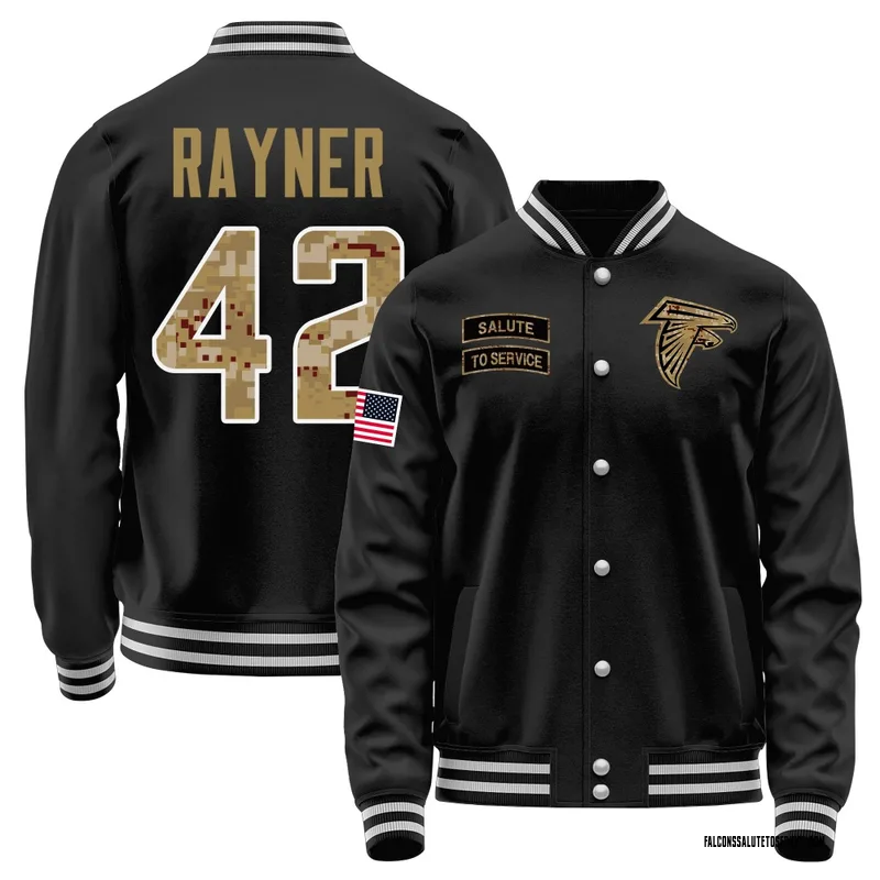 Youth Daveren Rayner Atlanta Falcons Black Salute to Service Sideline Performance Jacket