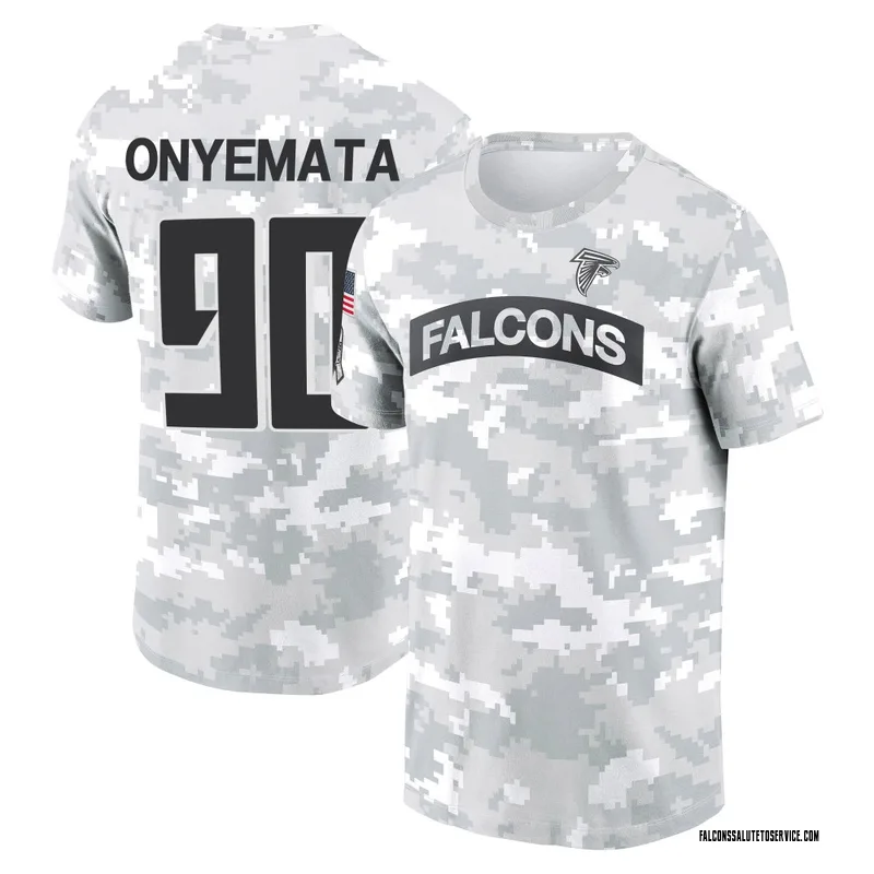 Youth David Onyemata Atlanta Falcons Camo Arctic 2024 Salute to Service Performance T-Shirt