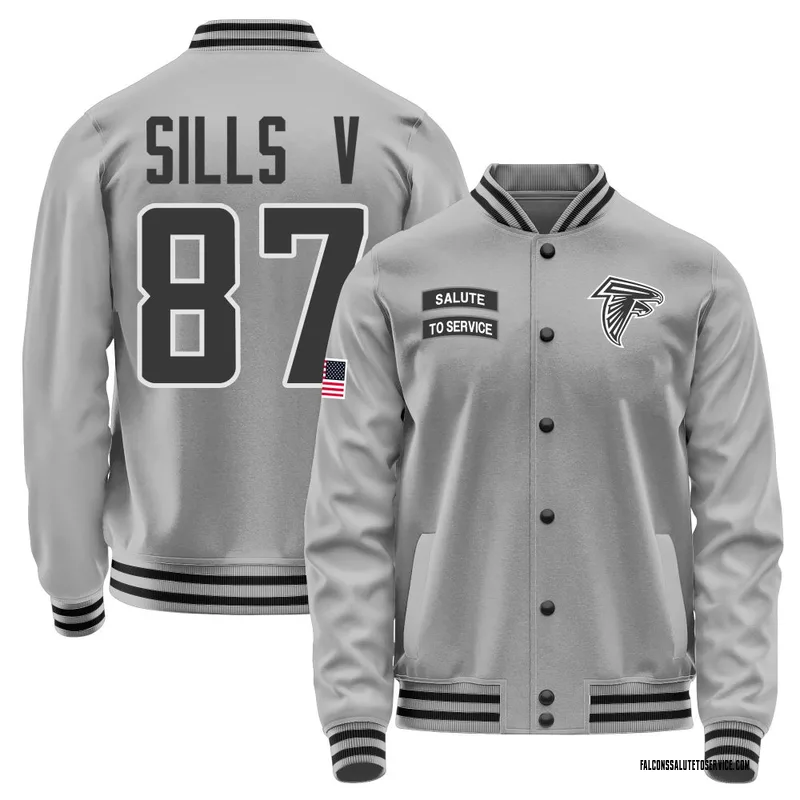 Youth David Sills V Atlanta Falcons Gray Salute to Service Performance Jacket