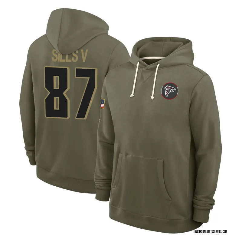 Youth David Sills V Atlanta Falcons Olive 2025 Salute to Service Hoodie