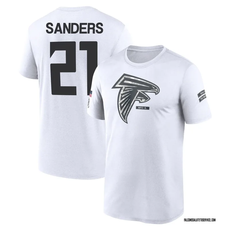 Youth Deion Sanders Atlanta Falcons Legend White 2024 Salute to Service Performance T-Shirt