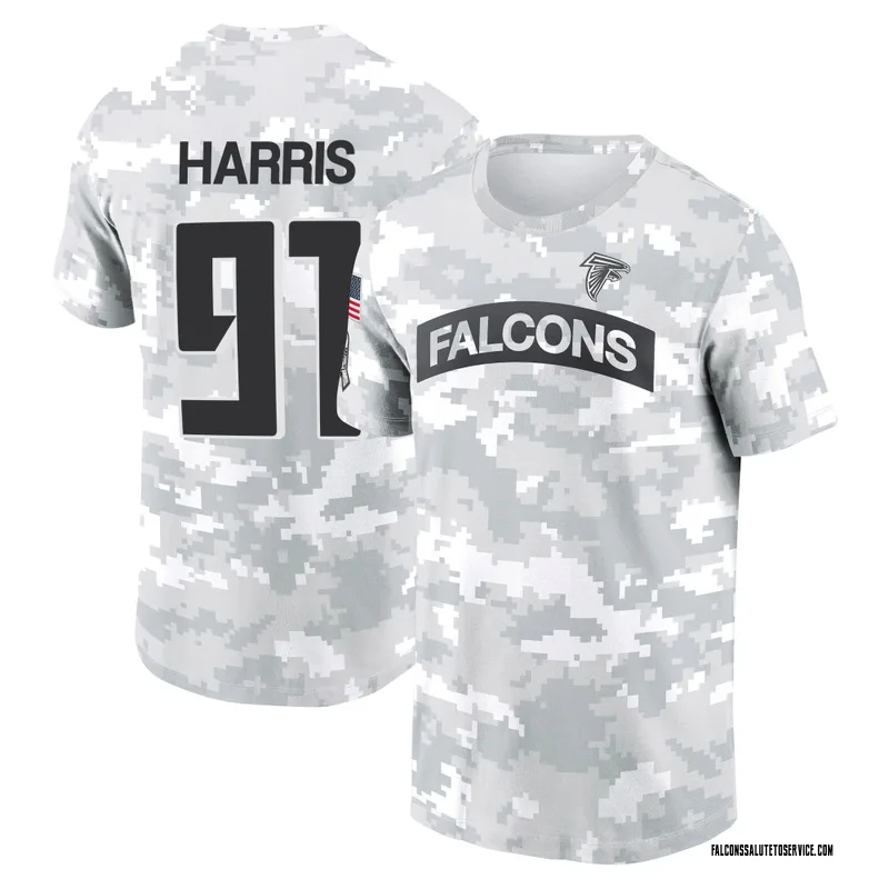 Youth Demone Harris Atlanta Falcons Camo Arctic 2024 Salute to Service Performance T-Shirt