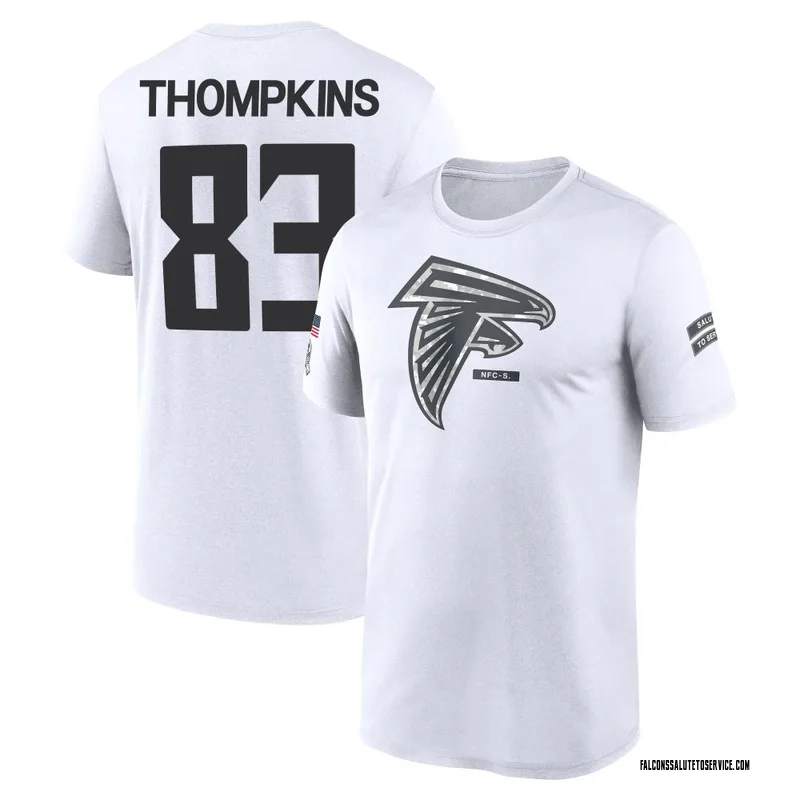Youth Deven Thompkins Atlanta Falcons Legend White 2024 Salute to Service Performance T-Shirt